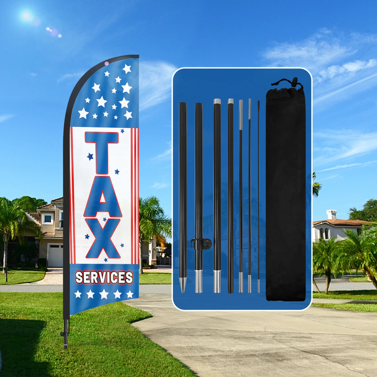 FSFLAG 1 шт. 280 см налог перо флаг с флагштоком рекламный наружный баннер украшение