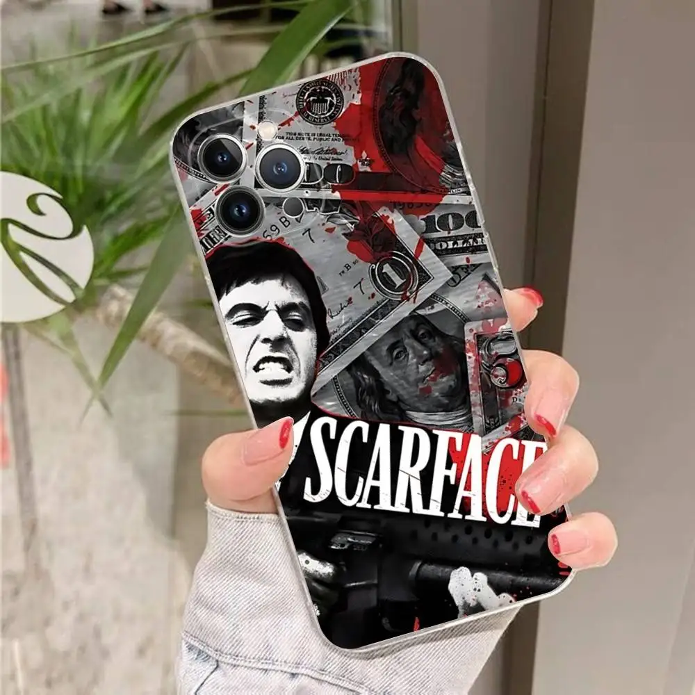 Фото Классический чехол для телефона Tonny Montanas Scar-Face для iPhone 11, 13, 16, 12, 17, 14, 15 Pro Max Plus, мягкая прозрачная задняя крышка Coque №5