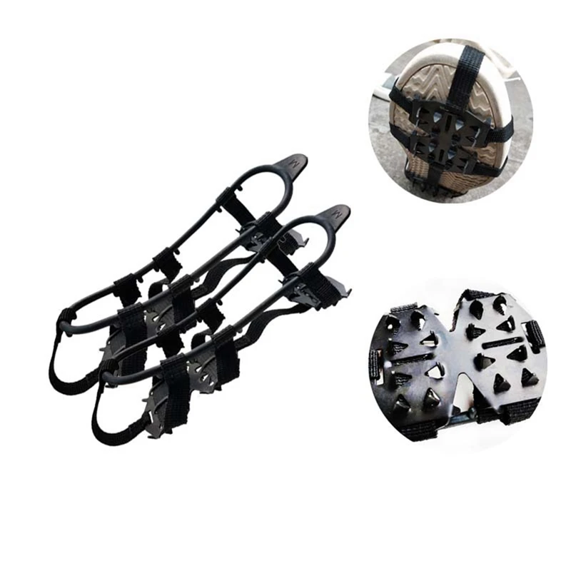 

1 пара 24 шипы Снег Лед Коготь Альпинизм скобы противоскользящие лед снег Кемпинг прогулочная обувь шип захват зимнее Уличное оборудование