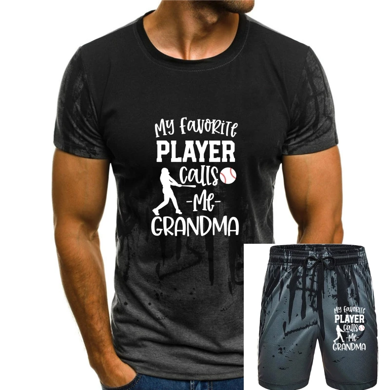 

Мужская футболка, мой любимый игрок, бейсбольная футболка с надписью Call me, бабушка, подарок для женщин, футболка с принтом, футболки, Топ
