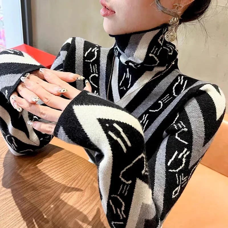 Женская одежда темпераментные тонкие вязаные пуловеры осенне-зимние модные