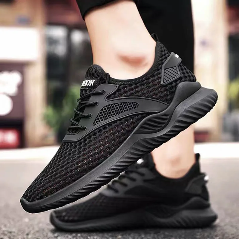 

Summer Men's Sneakers Soft Sole Non-slip Fitness Running Shoes Breathable Openwork Mesh Sports Shoes Street Trendy Casual Shoes