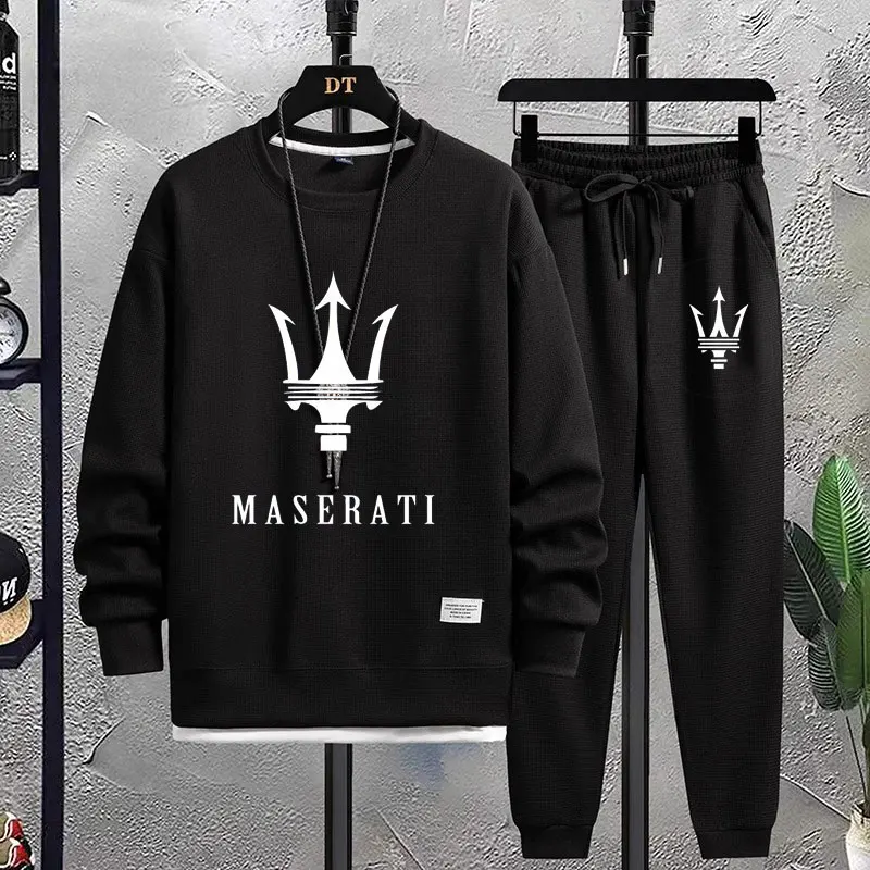 

Chaopai Men's Set 2-piece Zipper Autumn Sports Casual Men's Jacket 2021 Sweatshirt+Pants Set for Men
