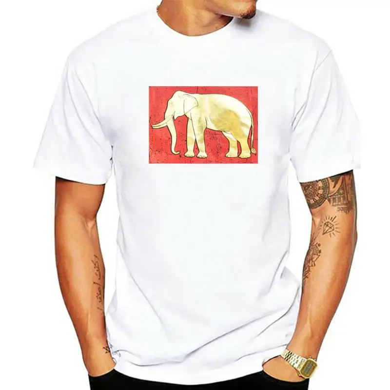 

Royal Elephant Screen Print T Shirt Black Men T Shirt
