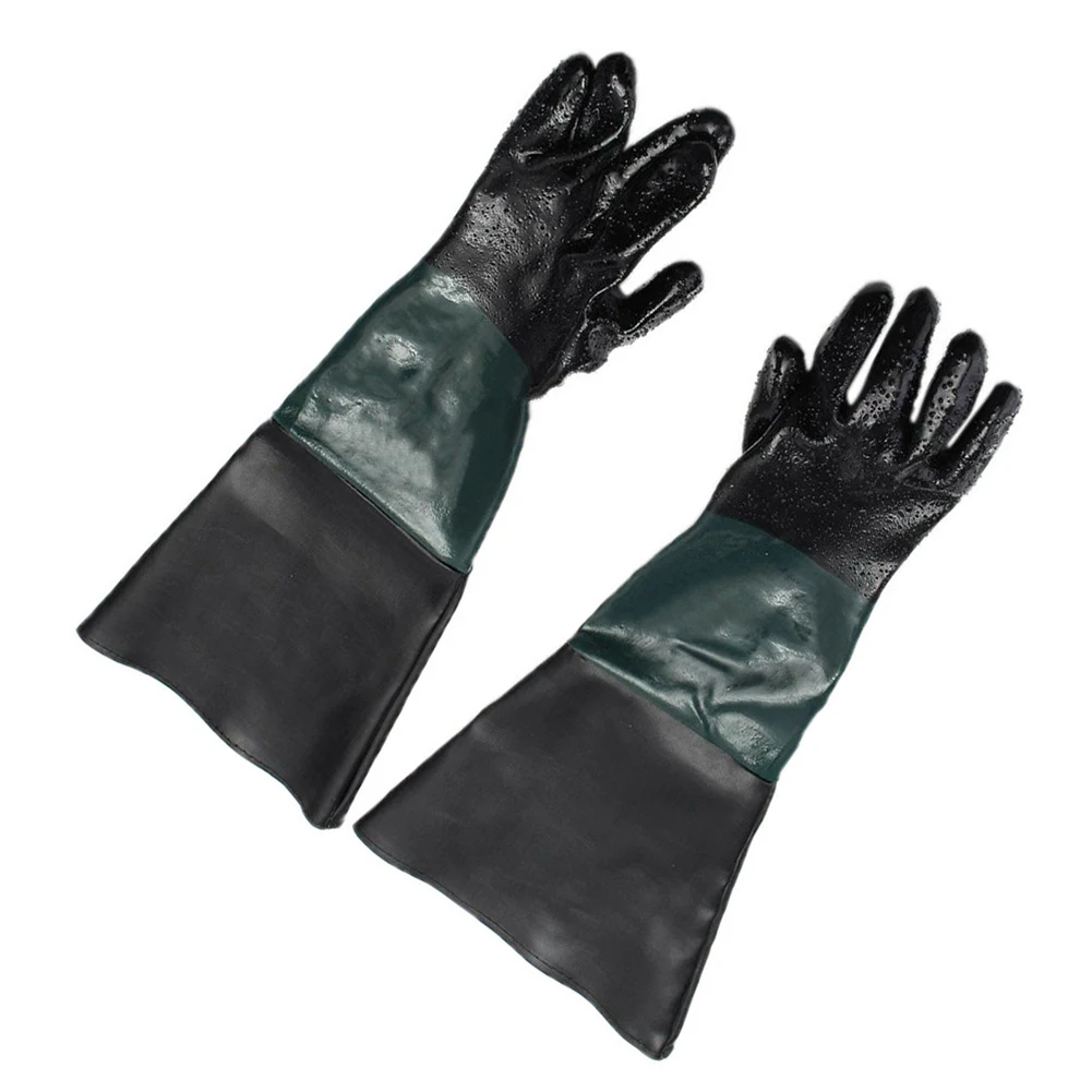 

1 Pair Sandblasting Gloves 23.6×11.8Inch Work Gloves For Sandblaster Sand Blast Cabinet For Better Protection And Clench