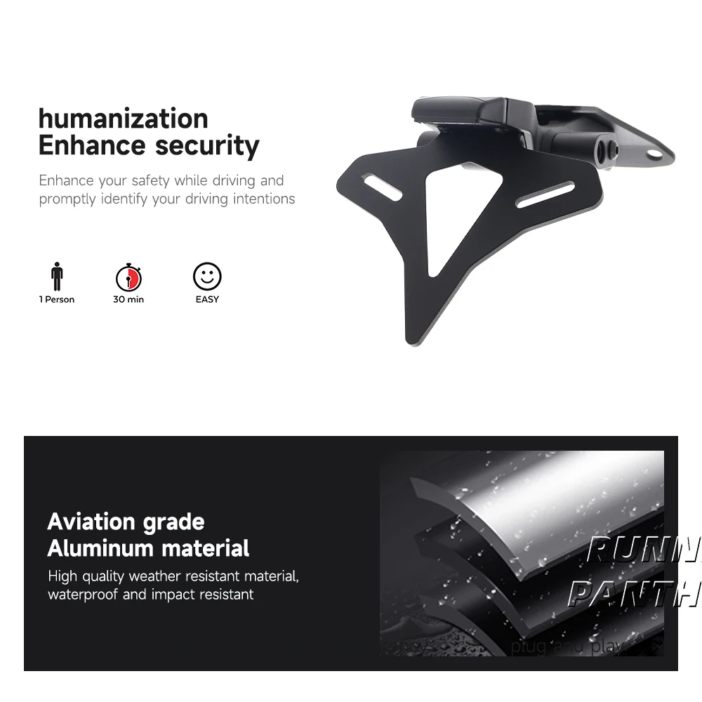 For Aprilia RSV4 2021- Motorcycle Rear Short Tail Stock License Plate Holder Tailstock Frame Bracket