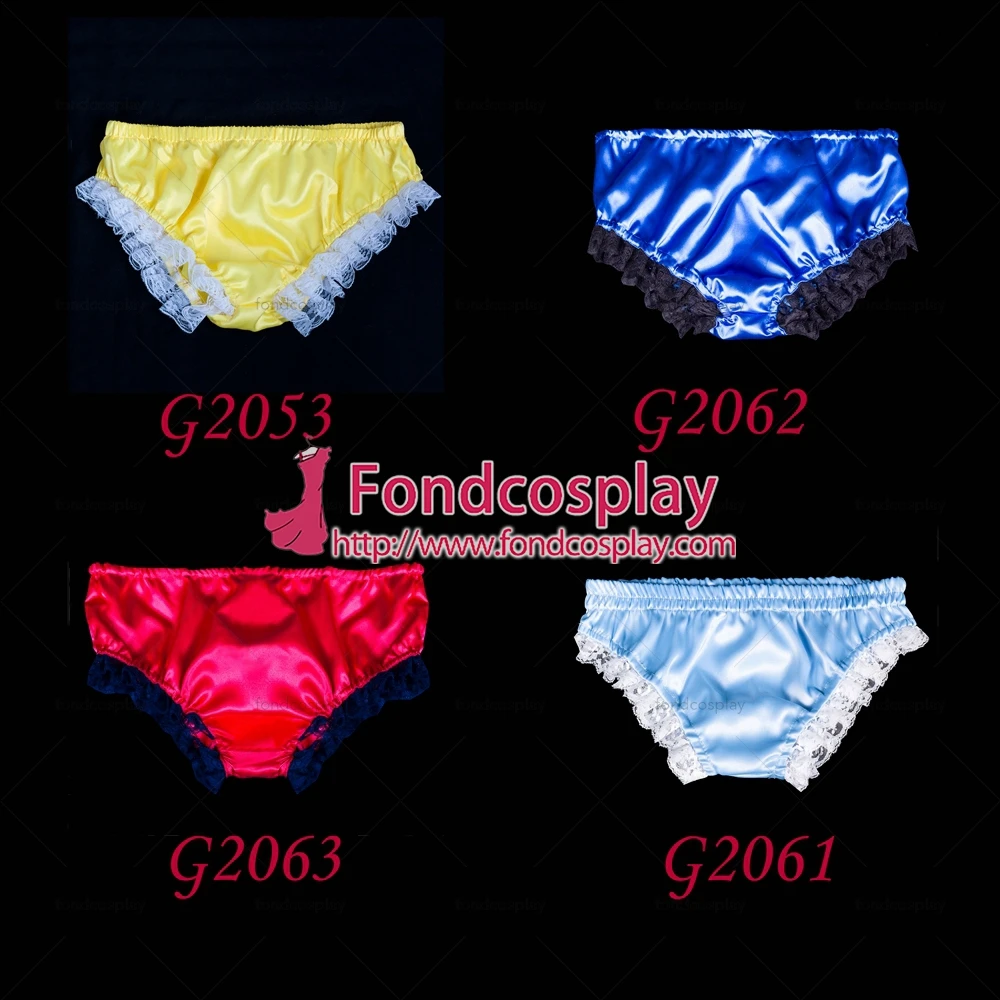 

adult sexy cross dressing sissy maid short satin Panties bloomers pants Tailor-made[G2061]