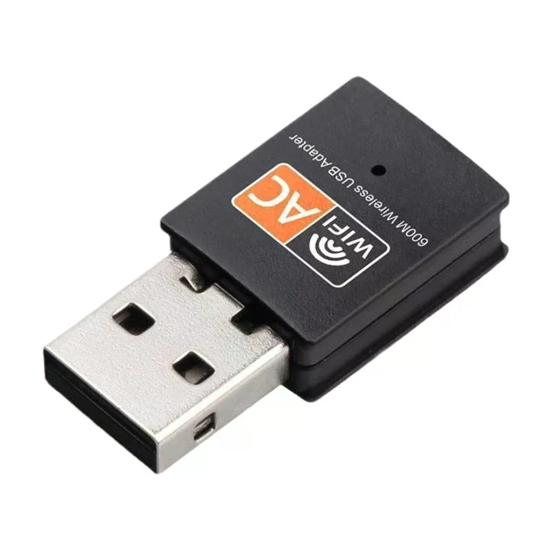 Фото Беспроводной USB-адаптер Wi-Fi 600 Мбит/с, сетевая карта для ПК, двухдиапазонный Wi-Fi 2,4 ГГц/5 ГГц, адаптер для ноутбука №4