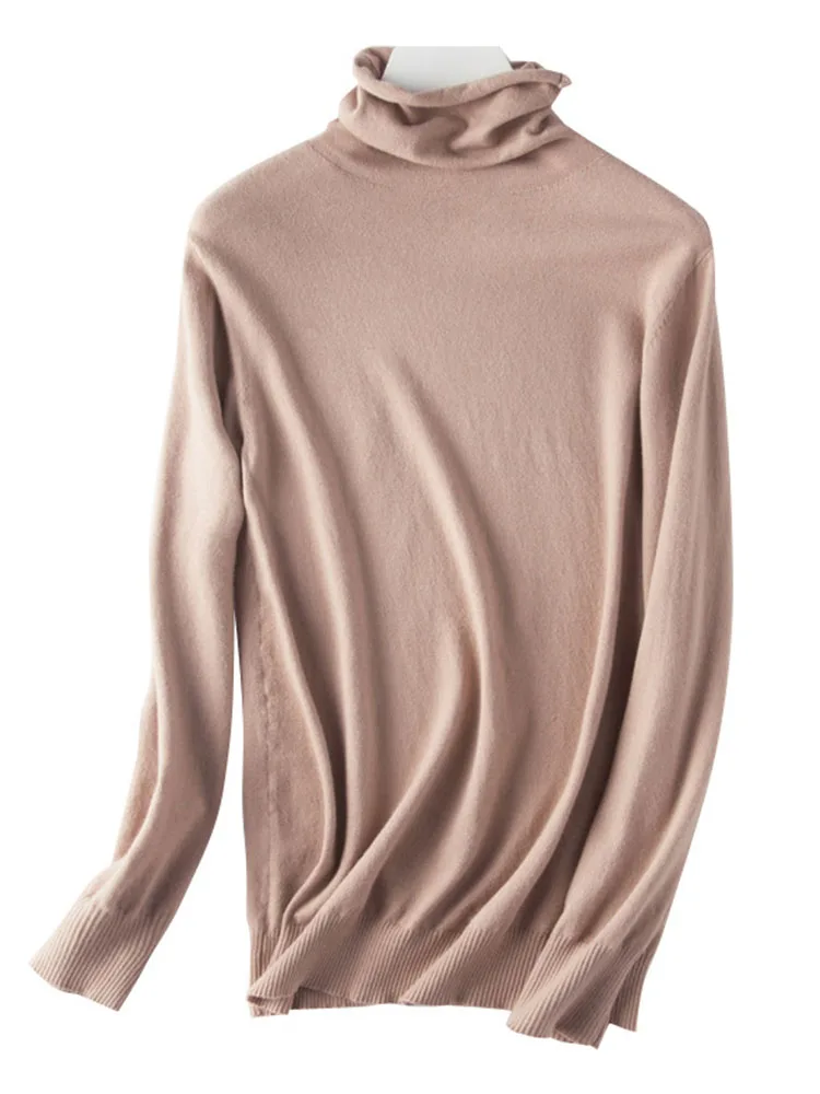 Autumn Winter Sweater Turtleneck Slim Fit Basic Pullovers 2024 Fashion Korean Knit Tops Bottoming Womens Stretch Jumpers