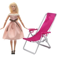 kieka new folding beach chair toy mini leisure reclining chair household ornaments for barbie girl toy house accessories
