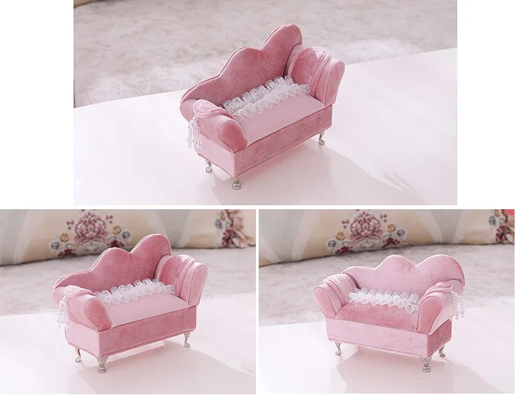 Оригинальный дизайн розовая бархатная шкатулка для драгоценностей ShanZuan с