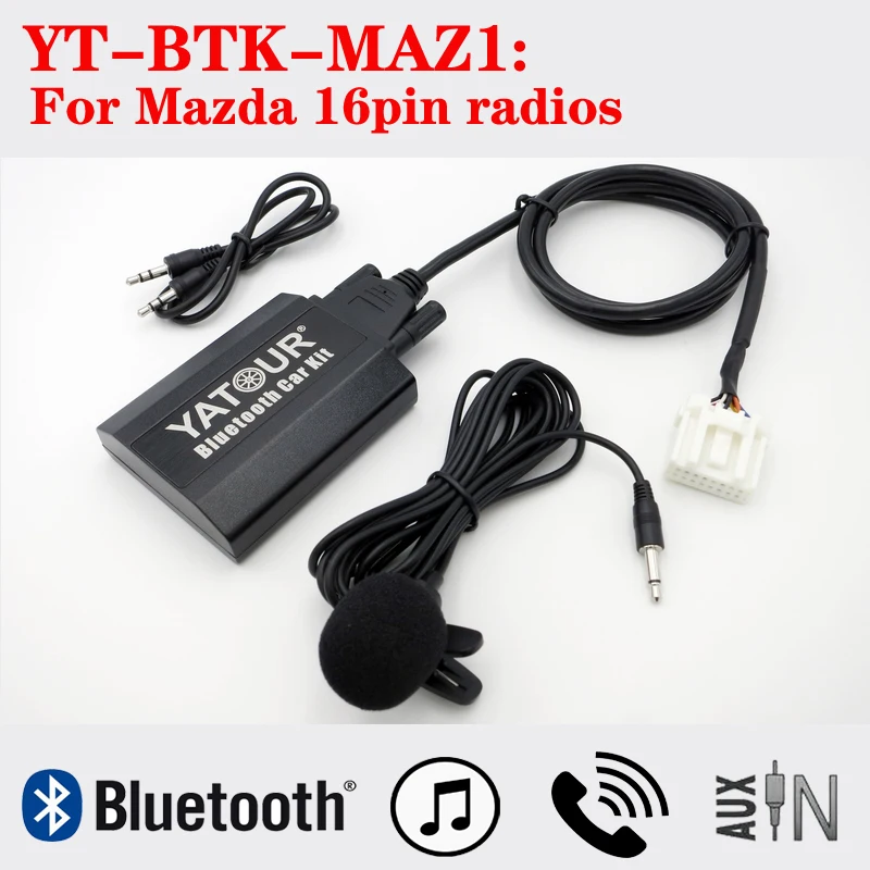 Bluetooth автомобильный радиоприемник Yatour BTK, музыкальный комплект для телефонных звонков для Mazda 2 3 5 6 CX7 RX8 MPV