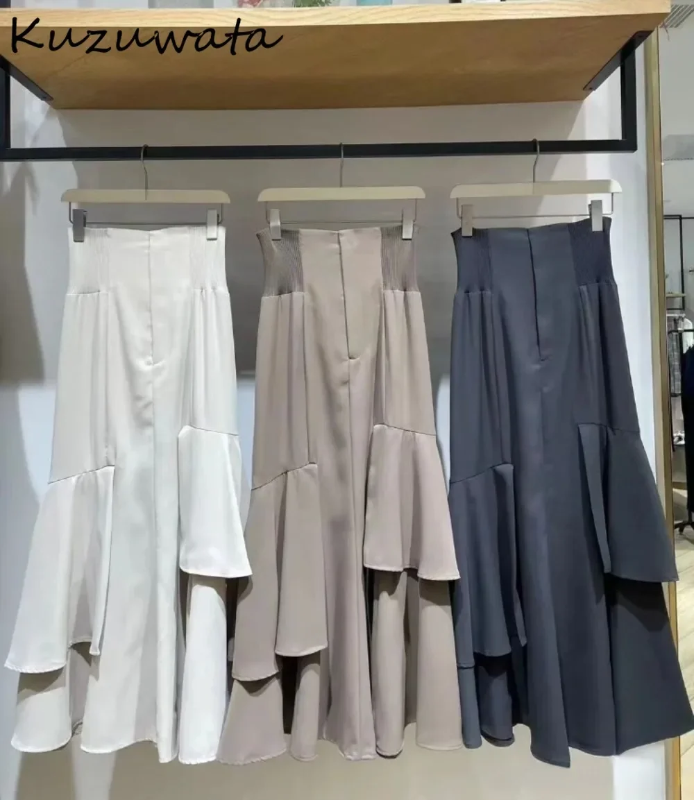 Юбка Kuzuwata женская с высокой талией универсальная облегающая Повседневная