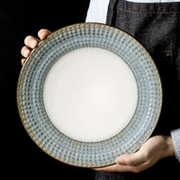 plate creativity nordic net red plate large steak plate western food plate round household large plate breakfast plate