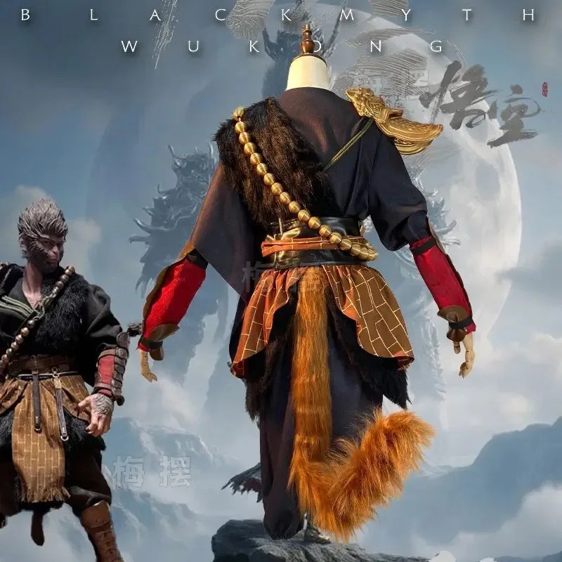 Фото 25COSЧерный миф Wukong Косплей Костюм Черный миф Коллекционное издание Destiny Man Косплей Костюм 3D Re Установка Аксессуары №4