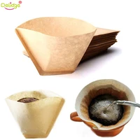100pcs coffee filter papers unbleached cones cups brewer espresso strainer hand drip paper coffee filter packs