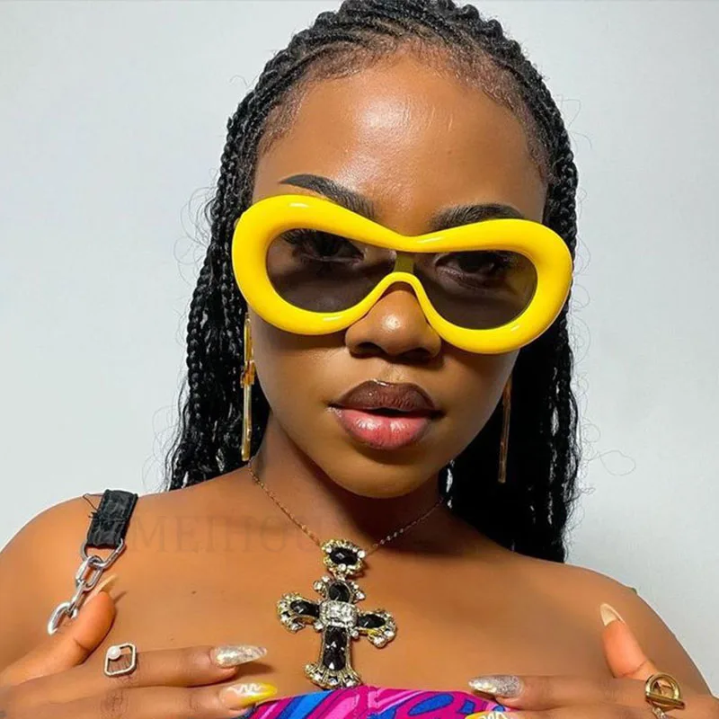Очки солнцезащитные женские в стиле хип-хоп ярких цветов