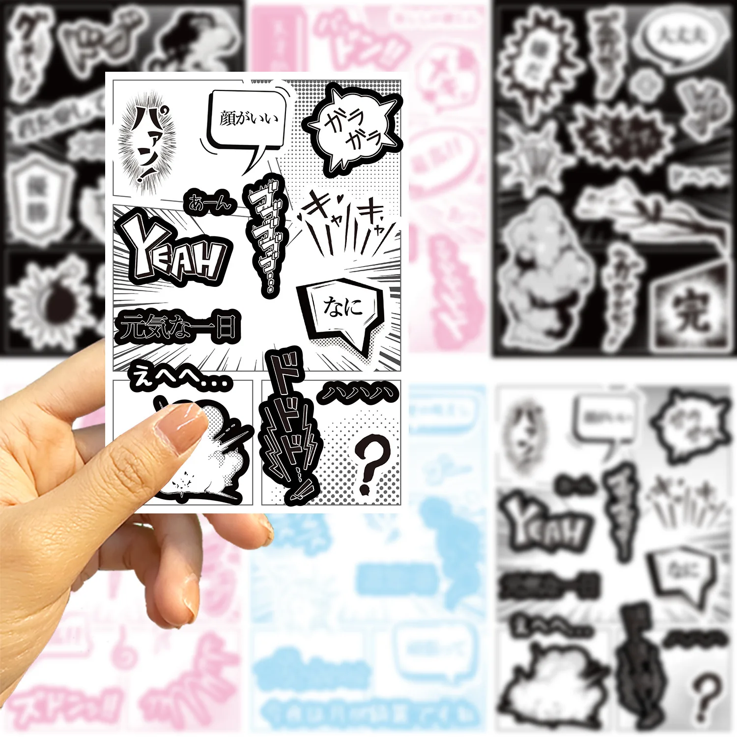 8 шт. материал для диалогового окна в стиле манга наклейки японское аниме