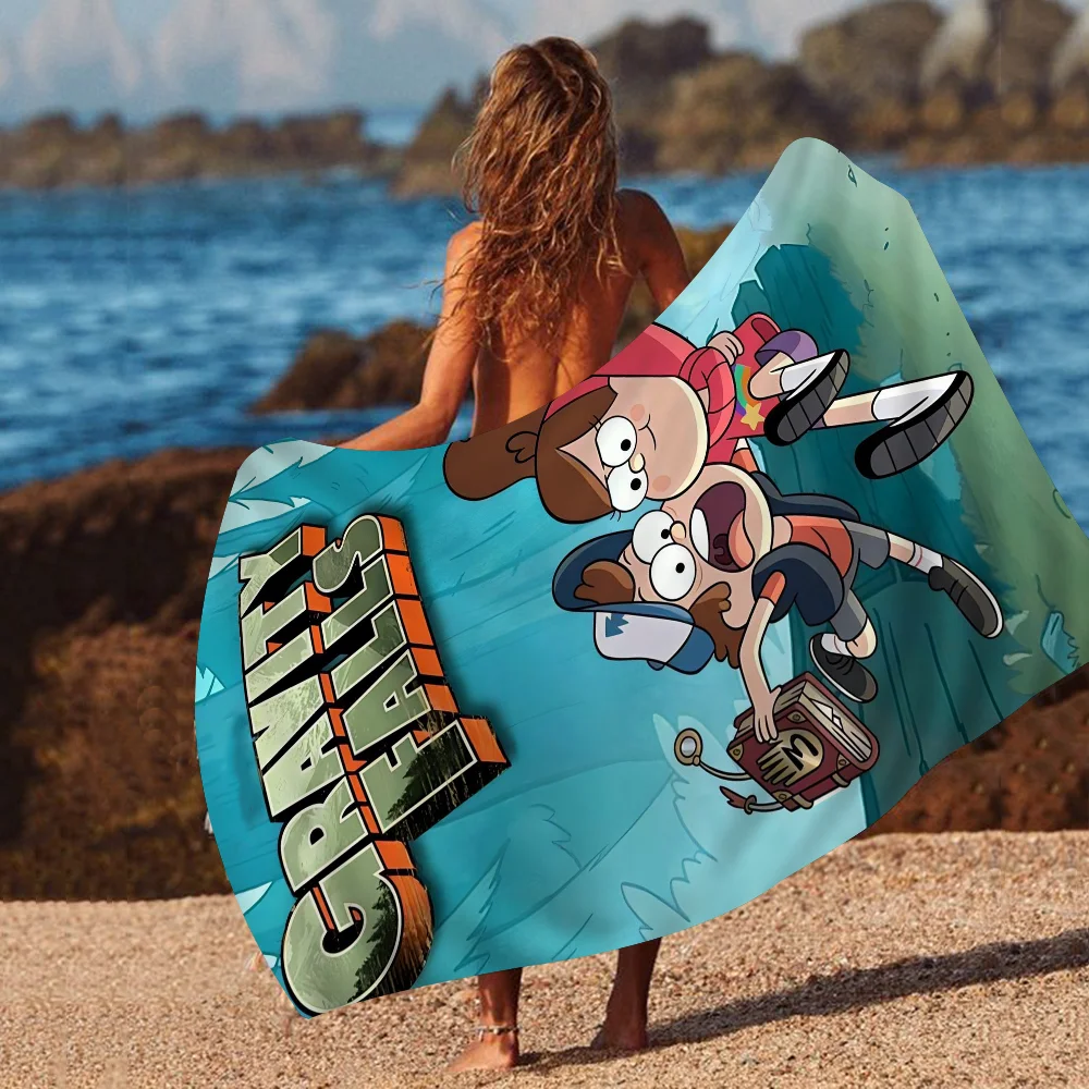 Пляжное полотенце Cartoon G-Gravity F-Falls Быстросохнущее банное из микрофибры для йоги и