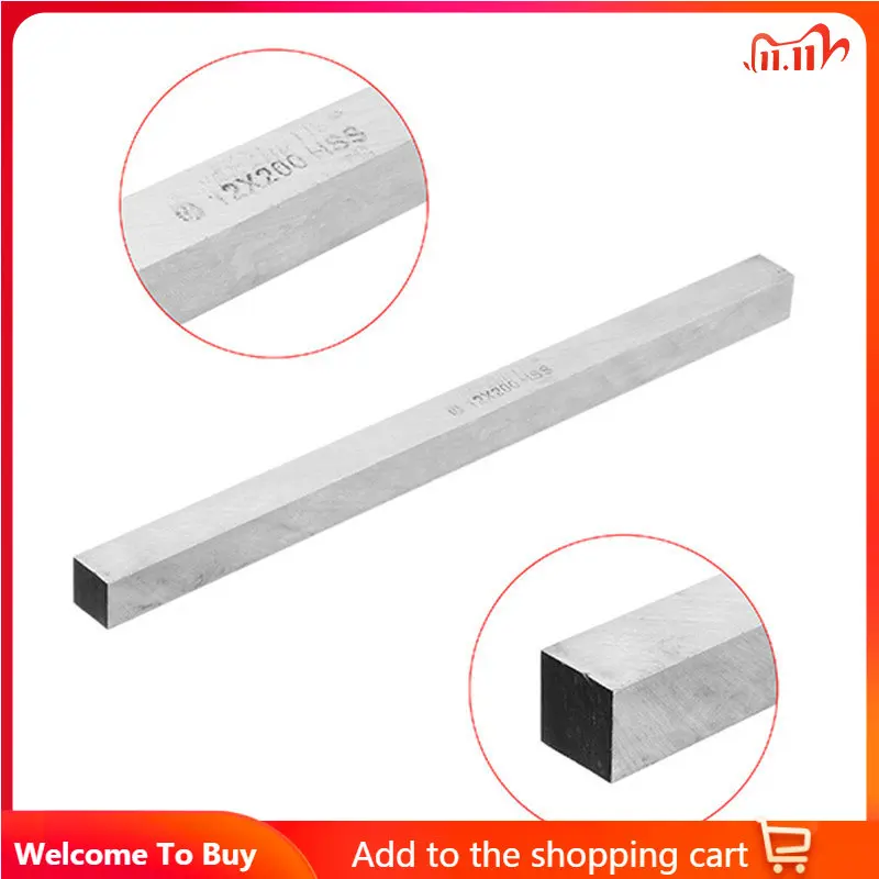 

200mm 6/8/10/12mm HSS Square Milling Engraving Lathe Tool Bit Turning Tool Hardness HRC60