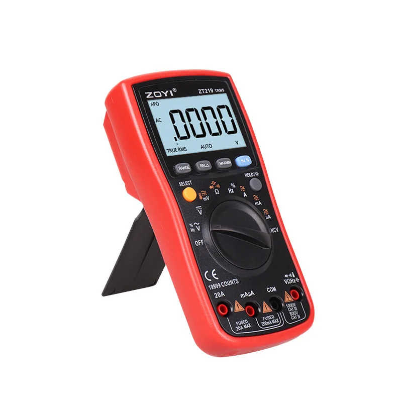 

ZT219 19999 Counts Digital Multimeter Professional True-RMS Voltmeter AC DC Voltage Current Tester Resistance Capacitor Meter