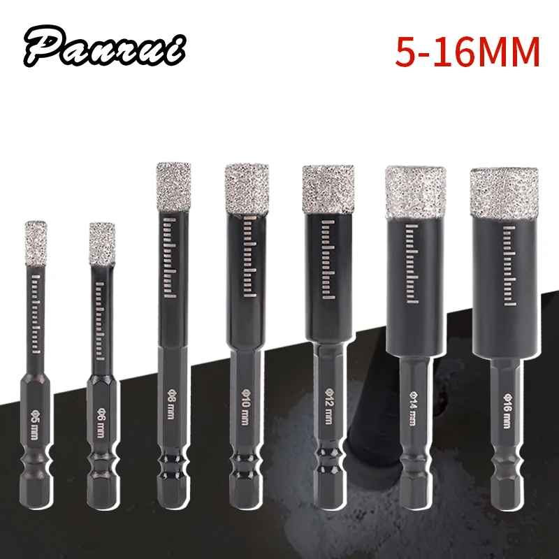 

Сверло для сухой плитки с шестигранным хвостовиком, 1 шт., 5-16 мм, для мрамора