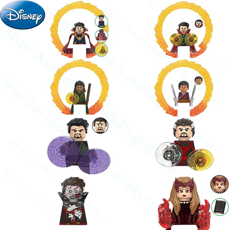 Конструктор «диснеевские кубики», «Marvel», «Доктор Странный мастер», «Mordo Scarlet Witch Wong», строительные блоки, детская игрушка Конструктор «диснеевские кубики», «Marvel», «Доктор Странный мастер», «Mordo Scarlet Witch Wong», строительные блоки, детская игрушка