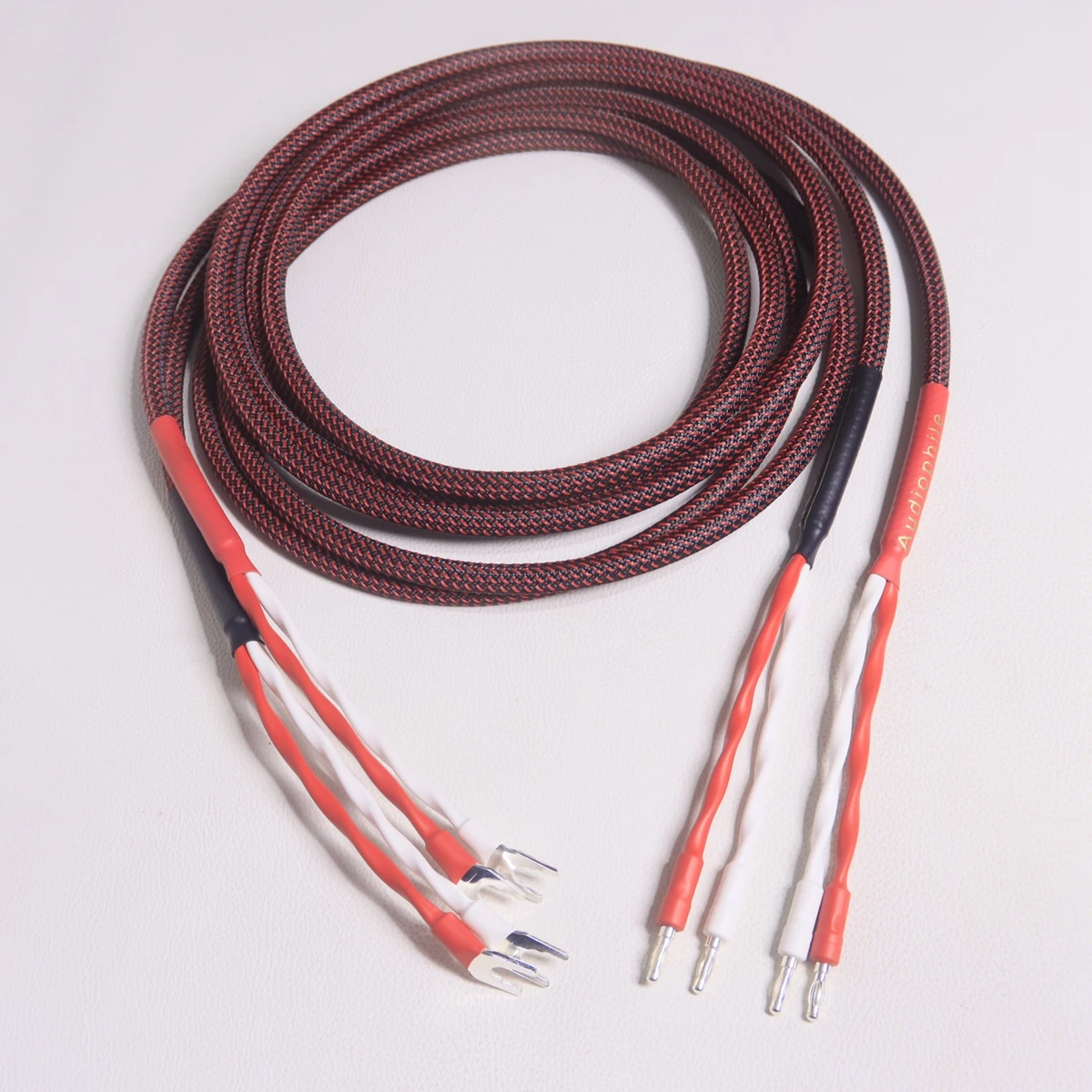 Фото 1 пара HIFI Canare, оригинальный 4S8, 15AWG * 4-ядерный аудиокабель HiFi, кабель динамика, провод усилителя типа «банан и Y», сделанный в Японии №1