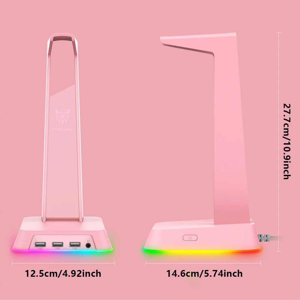 Подставка для наушников ONIKUMA держатель гарнитуры с плоским основанием стойка RGB