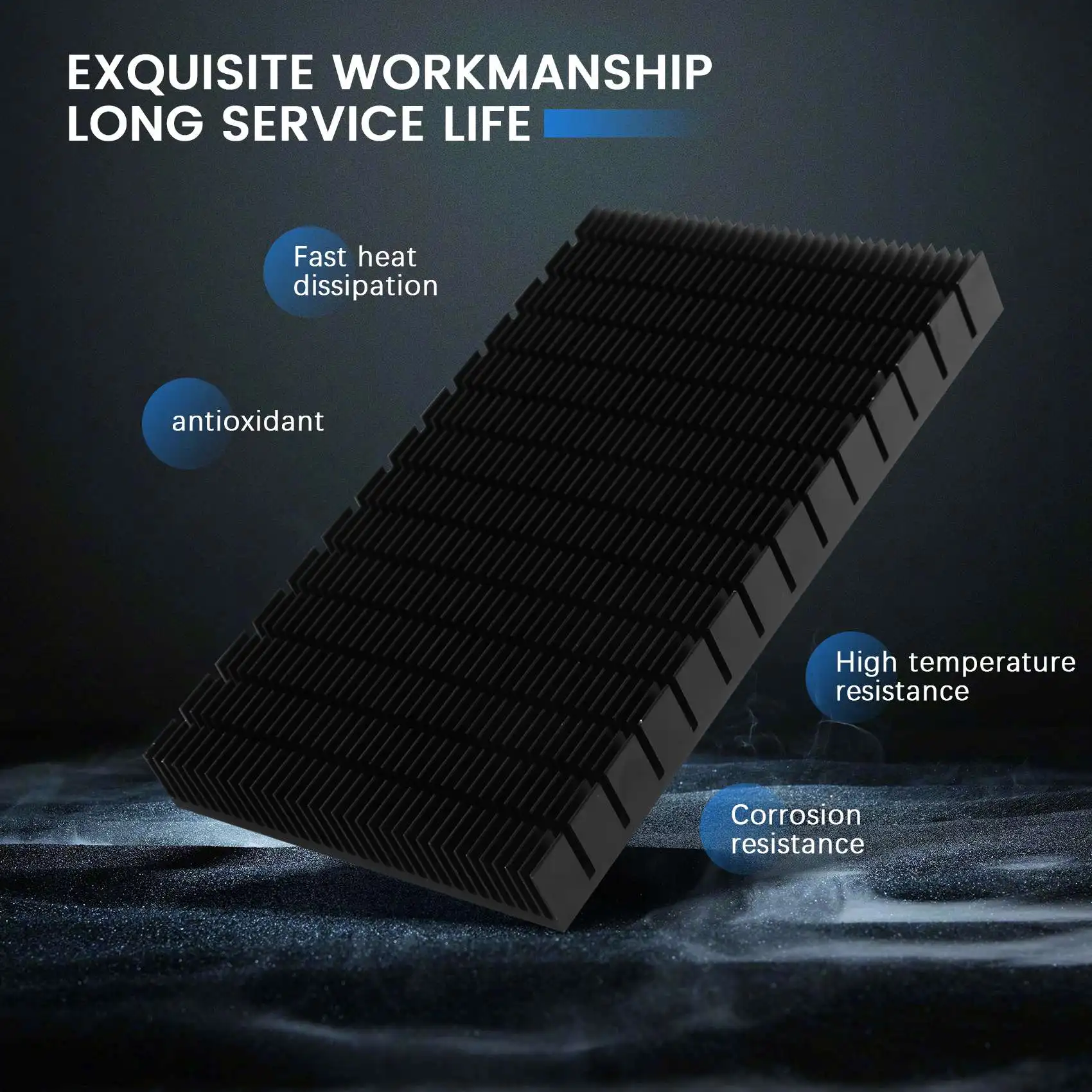 Алюминиевый радиатор baohu DIY для задней части видеокарты 3080 3090, VRAM, мод-плата задней панели GPU 150X90X15 мм (art.: 3920dce5785df) - 3920dce5785df