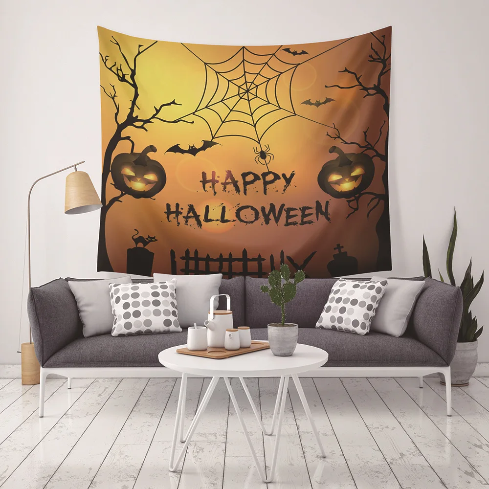 

Настенный гобелен с тыквой ведьмой, милый Декор для комнаты, Настенный декор, гобелен, бланкветный, эстетическое пляжное полотенце, одеяло, ...