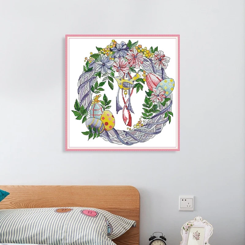 Акция! Наборы для вышивки крестиком наборы тканью с принтом легкие узоры