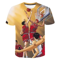 men women 2022 new summer hot anime slam dunk printed 3d t shirt fashion casual streetwear t shirts cool short sleeve tops tee