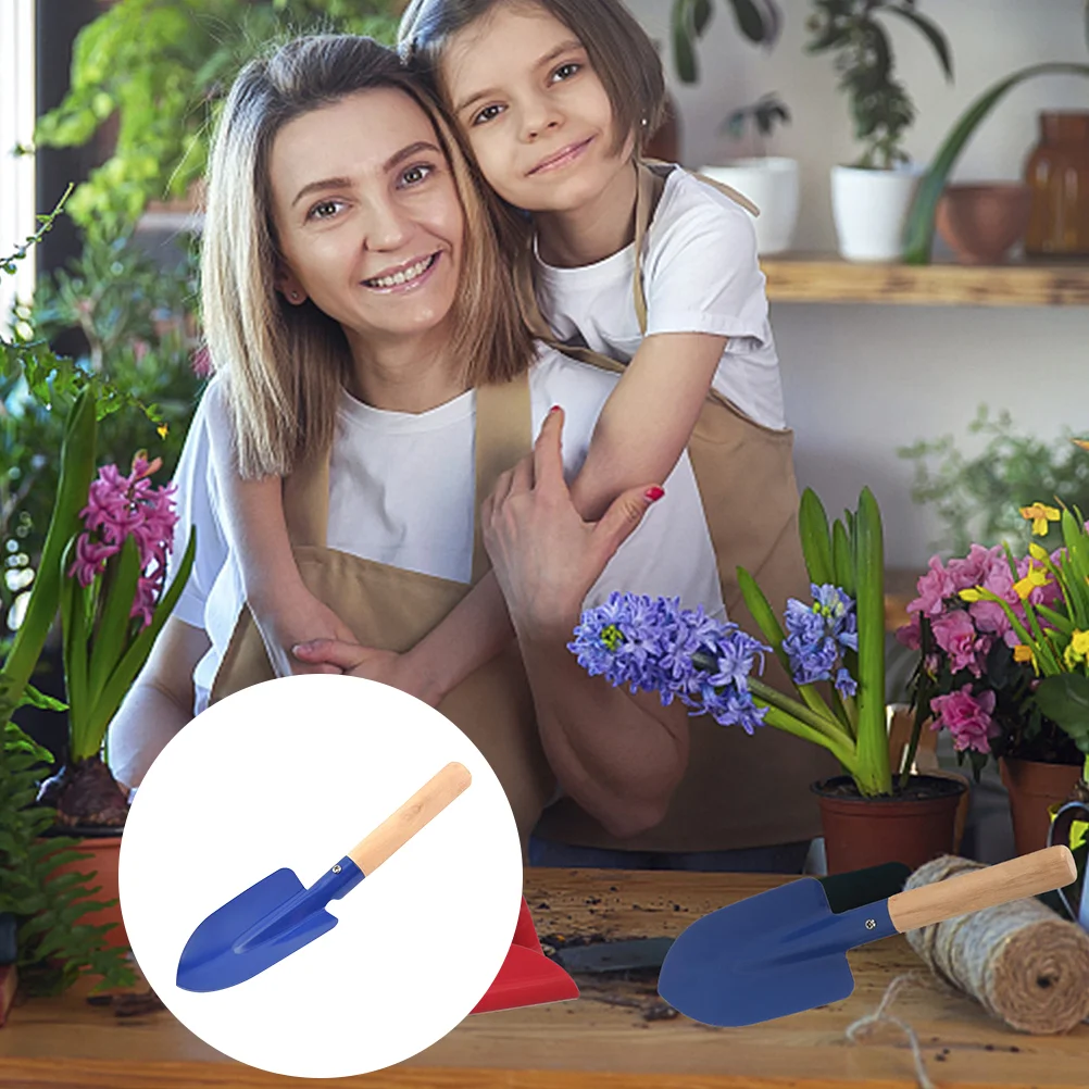 

Set Beach Toy Rake Trowel Kids Gardening Tools Supplies Iron Metal Yard Child Hand