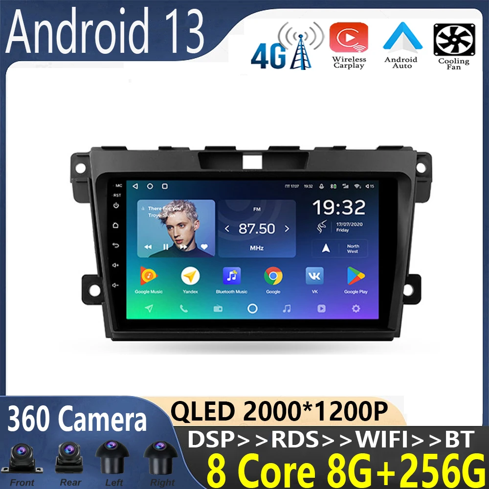 

Android 13 For Mazda CX7 CX-7 CX 7 ER 2009 - 2012 Car Radio Multimedia Video Player Navigation stereo GPS No 2din 2 din auto