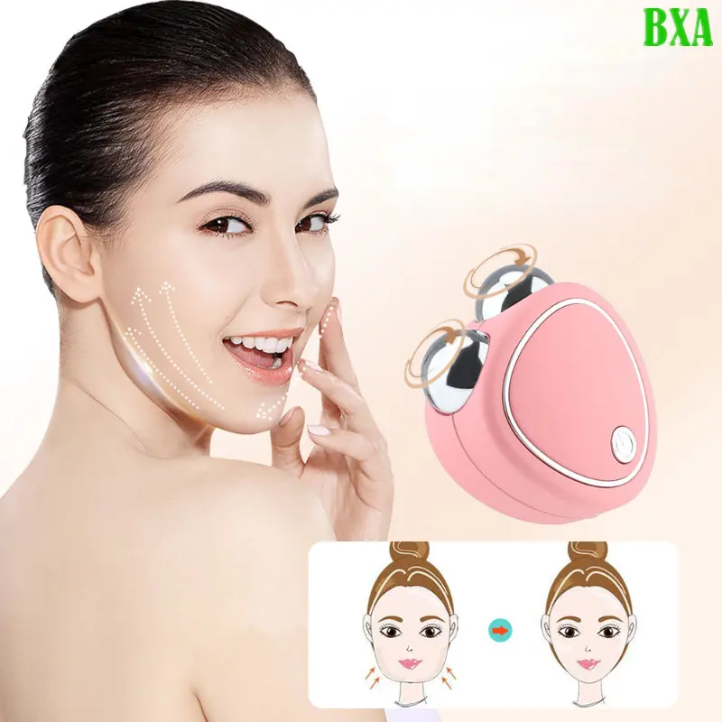 

USB EMS Facial Massager Microcurrent Face Lifting Machine Roller Skin Tightening Rejuvenation Beauty Charg Facial Anti Wrinkle