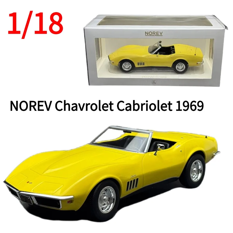 Фото Модель спортивного автомобиля NOREV Diecast в масштабе 1:18, Chevrolet Corvette Sting Ray, реплика из сплава, игрушка для мальчика №1