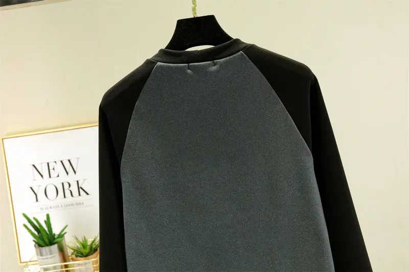 New Contrast Color Autumn Winter Warm Sleepwear Tops Long Sleeve 1 Piece Pajamas Pullover Sleep Shirt Night Wears For Women