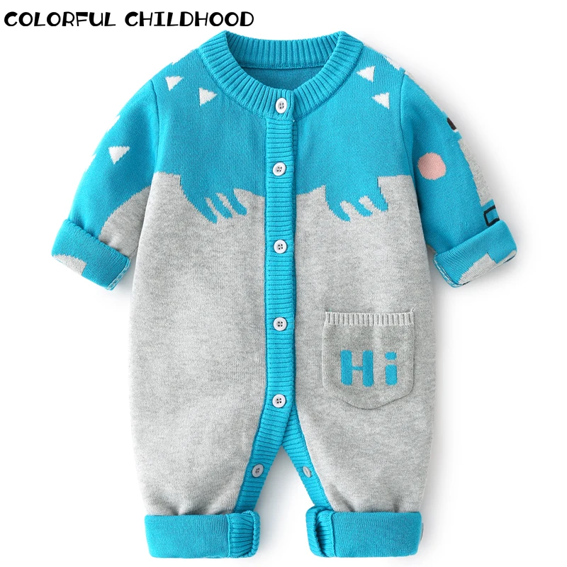 

Яркие детские комбинезоны, комплекты одежды, вязаные комбинезоны для девочек и мальчиков, наряды, осенне-зимние комбинезоны с длинным рукав...