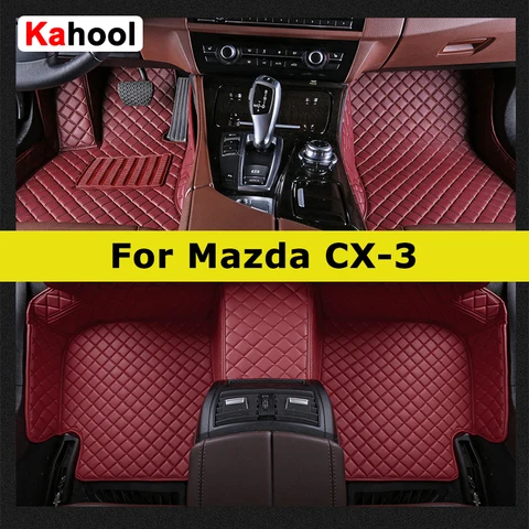 KAHOOL пользовательские автомобильные коврики для Mazda CX3 CX-3 2015-2023 авто ковры аксессуары для ног Coche