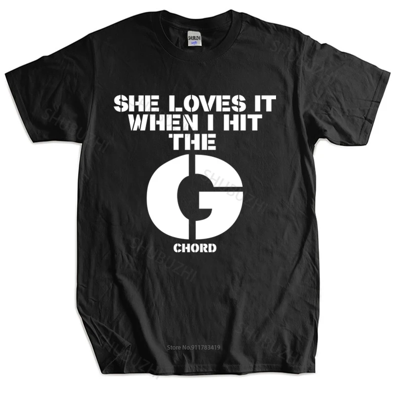 

Male Black Tshirt Hit The G chord Men's Premium T-Shirt cotton t-shirt Fashion Unisex Teeshirt Euro Size men cotton top tees