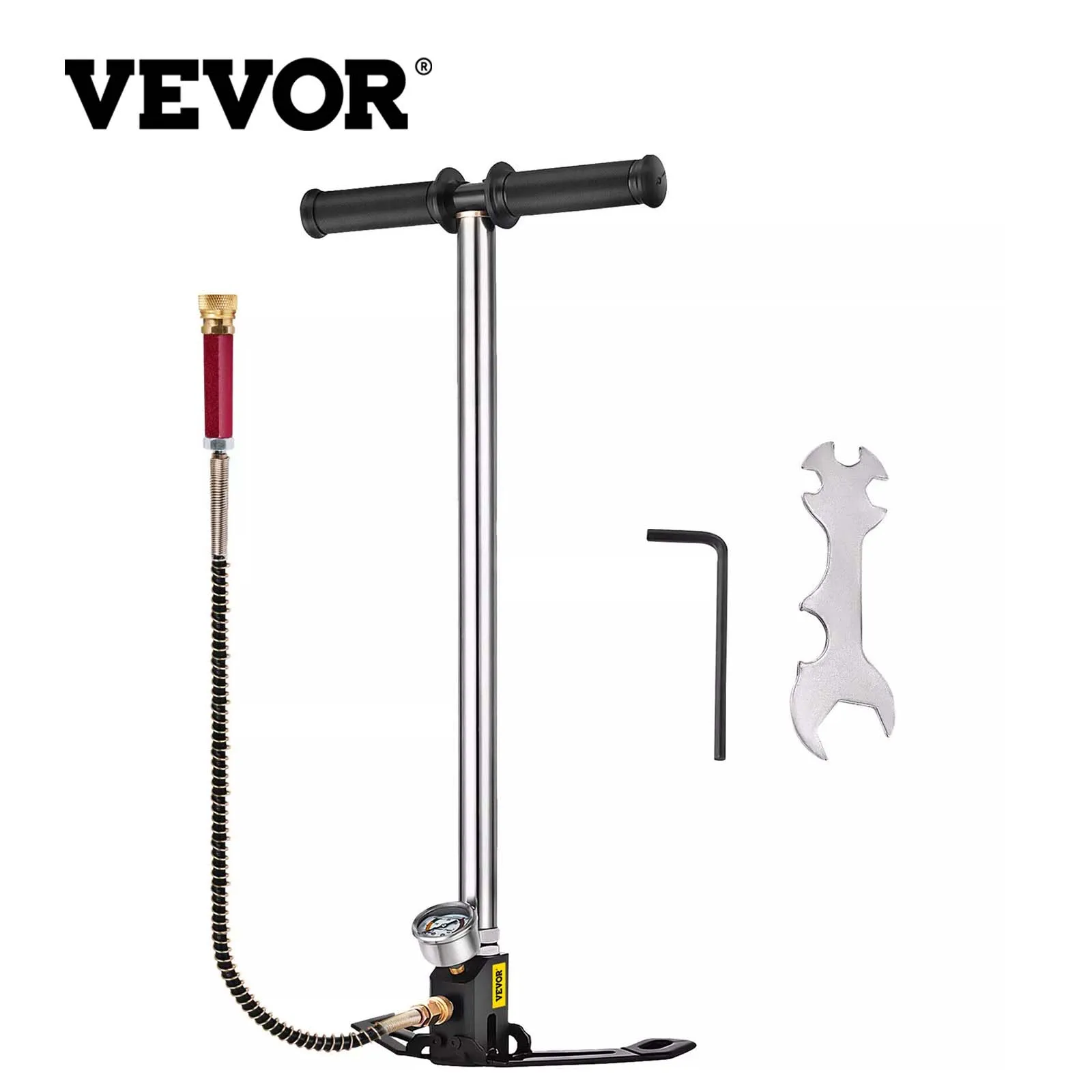 

VEVOR 3-ступенчатый насос для наполнения пневматической винтовки, штриховый насос, 4500PSI адаптер для пневматической винтовки PCP пневматические ...