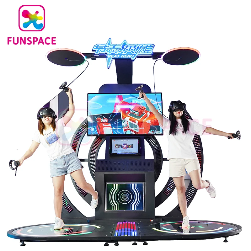 Фото Интерактивный VR-симулятор Funspace с монетоприемником, 9D VR, музыкальными инструментами и танцевальными играми для 2 игроков №5