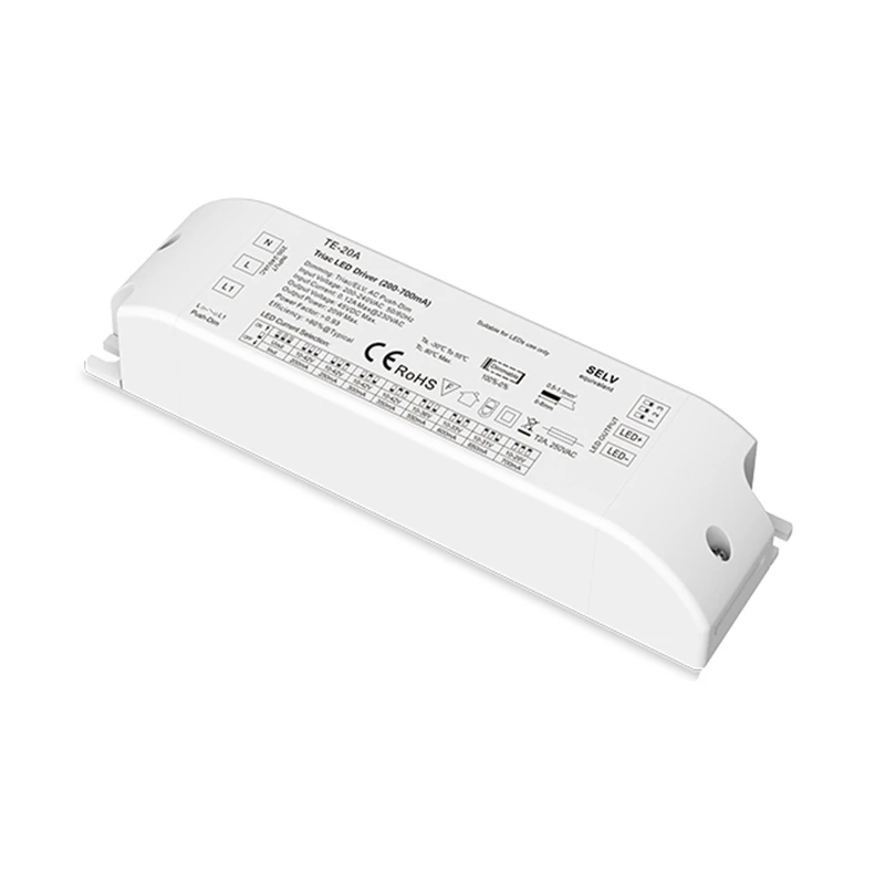 10-42VDC 20W 200MA-700mA Triac контроллер драйвера постоянного тока TE-20A 2000 Гц Светодиодный