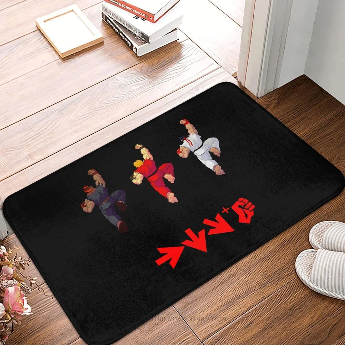 

Game Street Fighters Non-Slip Doormat Shoryuken Bath Bedroom Mat Prayer Carpet Flannel Modern Decor