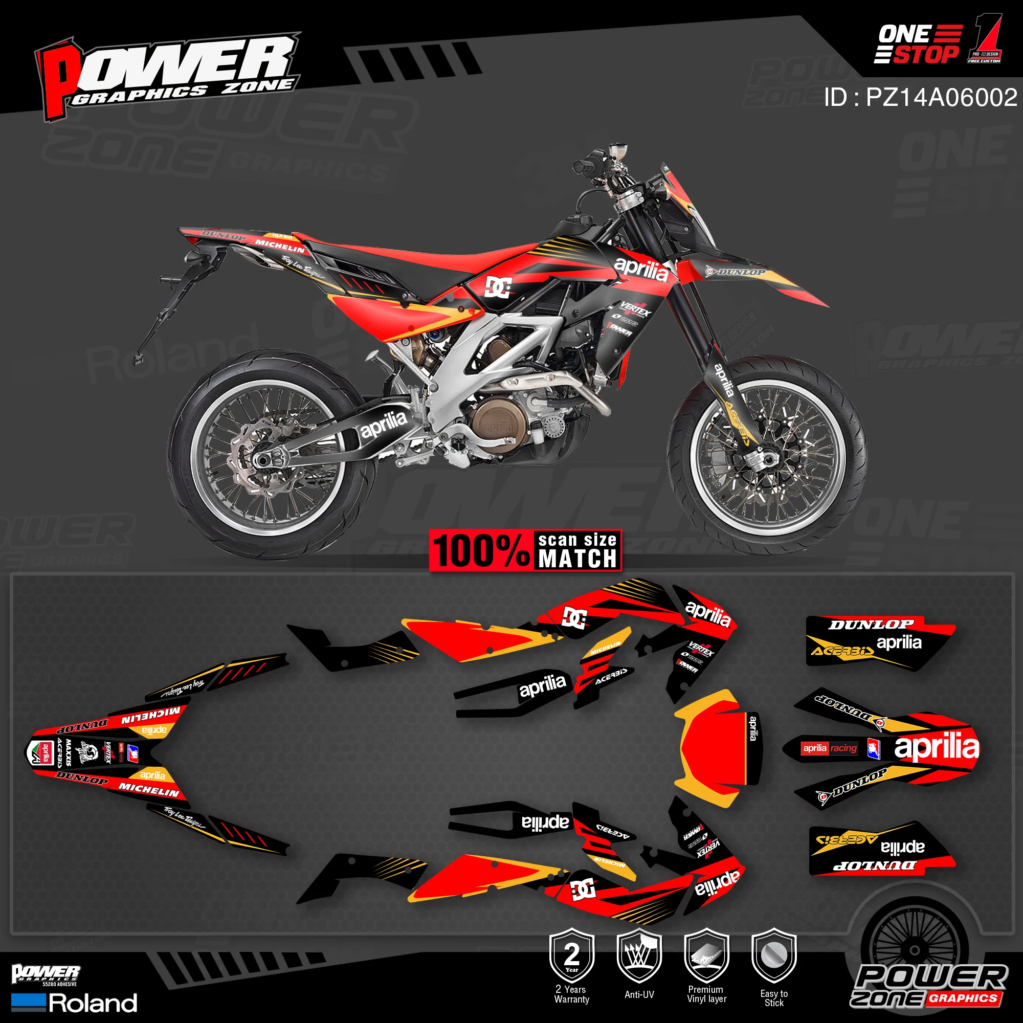 Персонализированные графические наклейки PowerZone Team 3M стикеры s Kit для APRILIA SXV 450 RXV 550