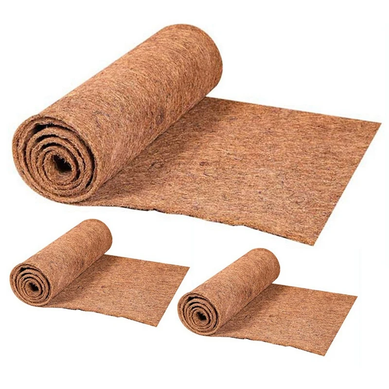 

3Pcs Natural Coconut Palm Fiber Coco Liner Bulk Roll Mat for Pet Terrarium Liner Reptile Supplies Lizard Chameleon