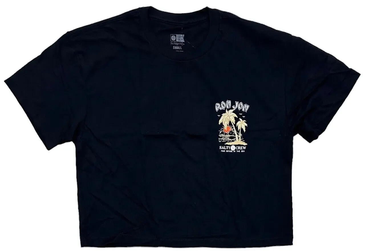 Женская укороченная футболка свободного кроя Salty Crew X Ron Jon Surf Shop Boyfriend