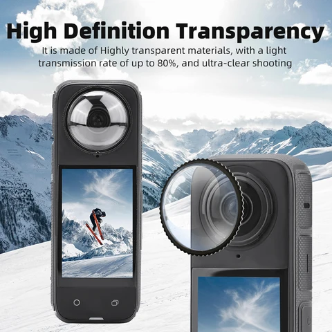 Стандартные Защита объектива для Insta360 X4 Защита объектива для Insta 360 X4 клейкая Защитная пленка для камеры аксессуары