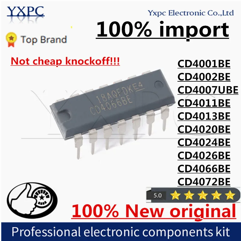 100% новые импортные оригинальные чипы CD4001BE CD4002BE CD4007UBE CD4011BE CD4013BE CD4020BE CD4024BE CD4026BE CD4066BE CD4072BE DIP